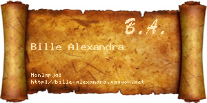 Bille Alexandra névjegykártya